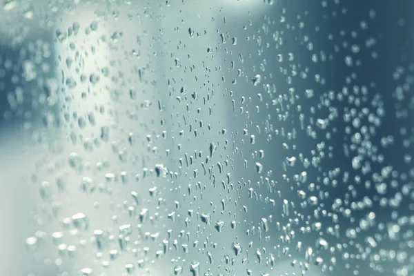 Water Drops Shower Cabine Glass Copy Space Your Text — Stock Photo, Image