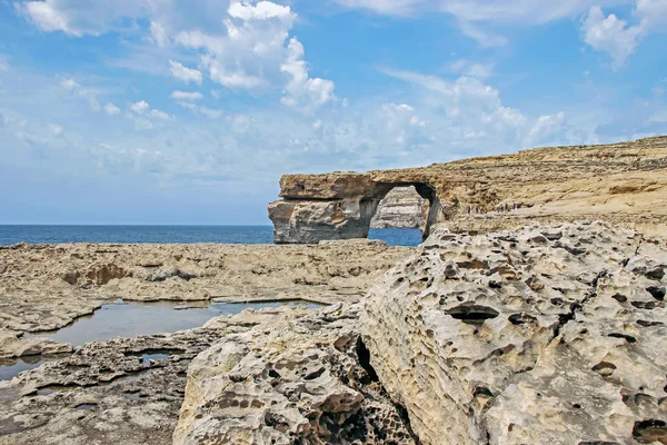 Blue Window Malta Island — Stock Photo, Image