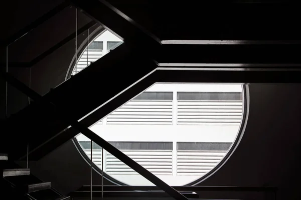 Escadas Com Janela Arquitetura Moderna — Fotografia de Stock