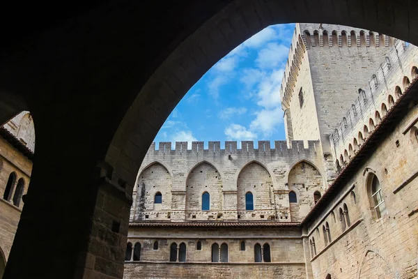 Architektur Des Papstpalastes Avignon — Stockfoto