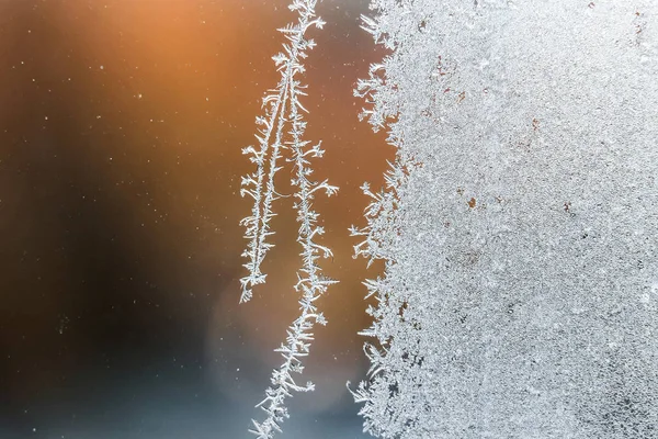 Frozen Ice Window Winter — Stock Photo, Image