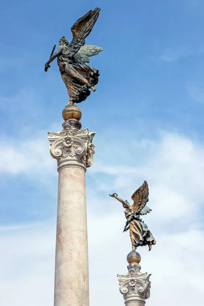 Socha Náměstí Piazza Venezia Římě — Stock fotografie