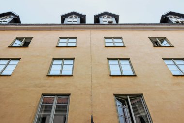 visby İsveç'te eski binaların dış