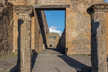 Pompeii İtalya eski kalıntılar