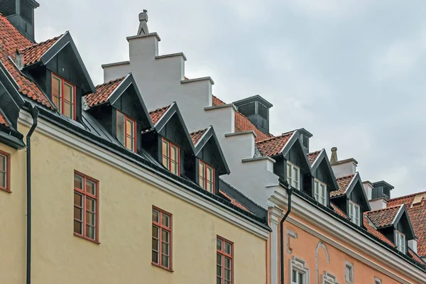 Extérieur Des Vieux Bâtiments Visby Suède — Photo