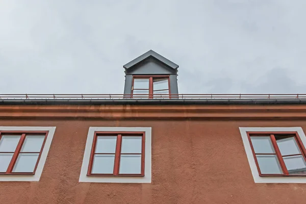 Exterior Edifícios Antigos Visby Sueco — Fotografia de Stock