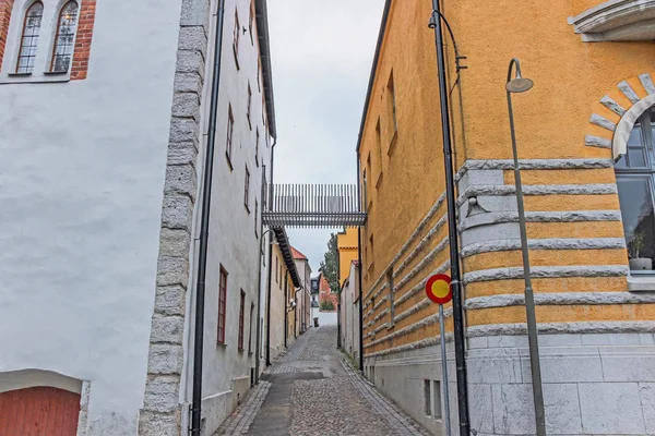 Edificios Coloridos Visby Sueco — Foto de Stock