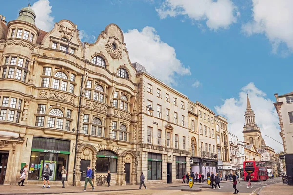 Stadsgezicht Van Oude Gebouwen Met Blauwe Lucht Oxford Stad — Stockfoto