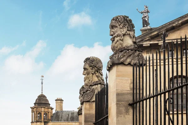 Imperatore Testa Scultura Presso Edificio Sheldonian Theatre Oxford — Foto Stock