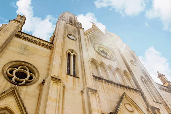 Außenseite Der Pfarrkirche Balluta Mit Blauem Himmel Malta — Stockfoto