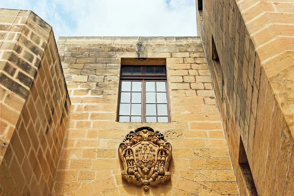 Das Äußere Der Alten Architektur Schloss Cittadella Gozo Malta — Stockfoto