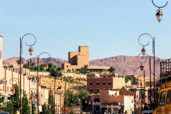 Vista Rua Com Edifícios Ouarzazate Cidade Marrocos — Fotografia de Stock