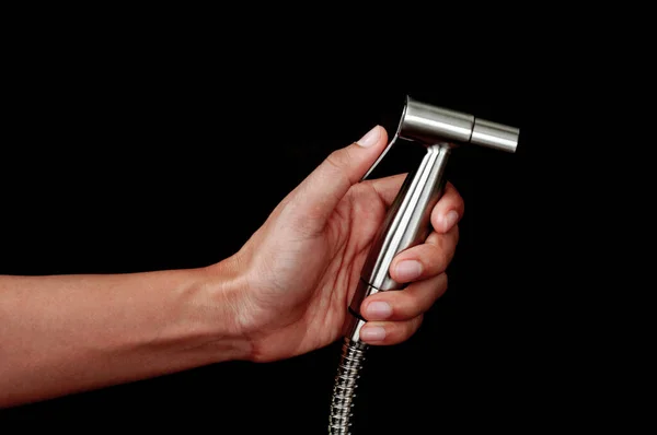 Bidet shower in hand — Stock Photo, Image