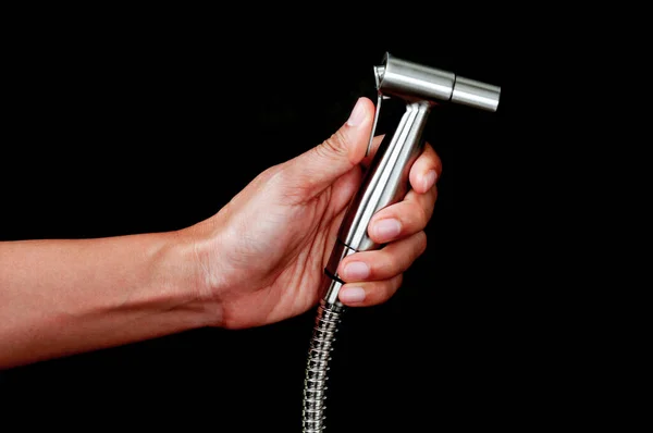 Bidetová sprcha v ruce — Stock fotografie