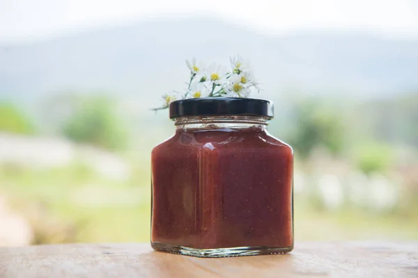 Home made strawberry jam — Stock Photo, Image