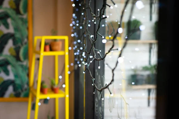 Blinkende Lichterketten — Stockfoto