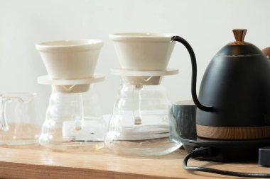 Sürüklenen kahve için kullanılan ekipman..