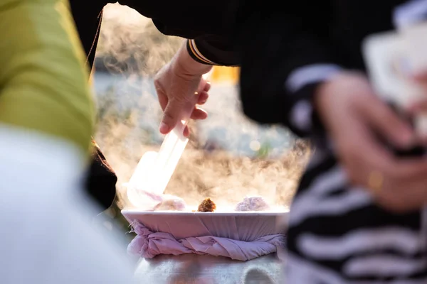 Gedämpfte Reishaut-Knödel — Stockfoto