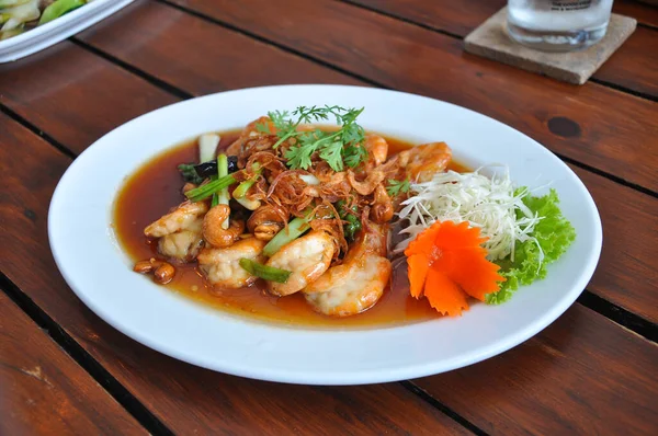 Deep Fried Shrimp Tamarind Sauce — Stock Photo, Image