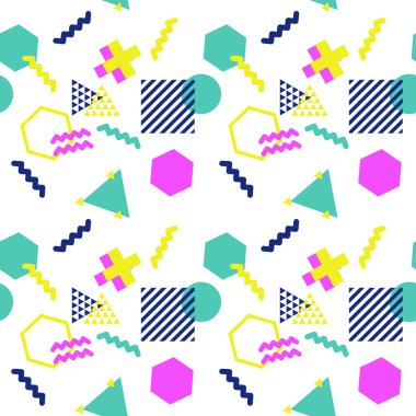 Parlak renklerde geometrik desen.
