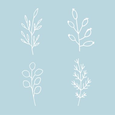 Dal ve böğürtlenlerden oluşan basit el yapımı hatlar. 