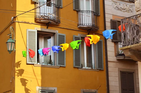Decoration on old street in Italy — Stock Image Decoration on old street in Italy Stock Picture