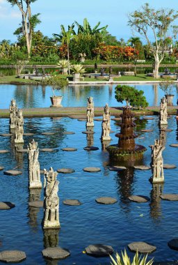 Fountains at Tirta Gangga Water Palace clipart