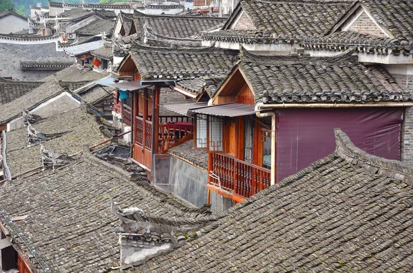Telhados em Fenghuang City — Fotografia de Stock