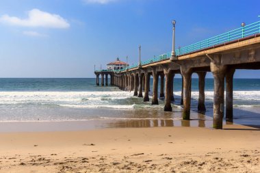 Manhattan beach, Kaliforniya rıhtımda boyunca görüntülemek