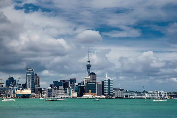 Auckland skyline view from Stanley Bay park