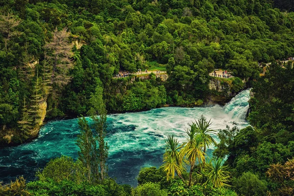 Vista Huka Falls Taupo Nova Zelândia — Fotografia de Stock