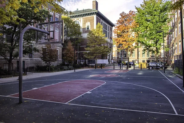 Баскетбольная Площадка Норт Энде Бостон Сша — стоковое фото