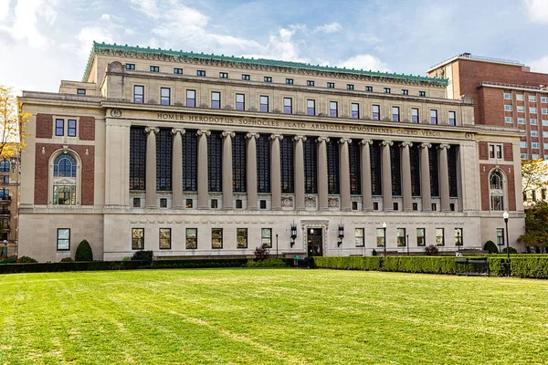 Edificio Biblioteca Butler Universidad Columbia Nueva York — Foto de Stock