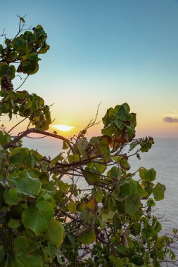 Uluwatu, Bali üzerinde güzel gün batımı
