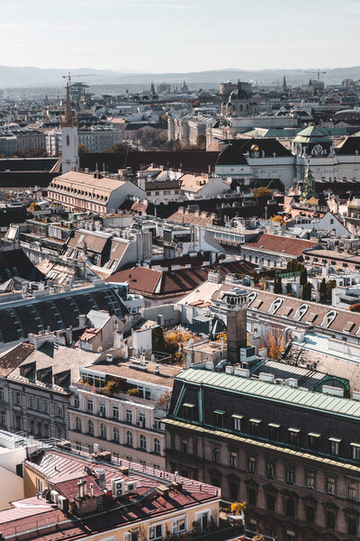 Rooftop view of Vienna historical center, Austria