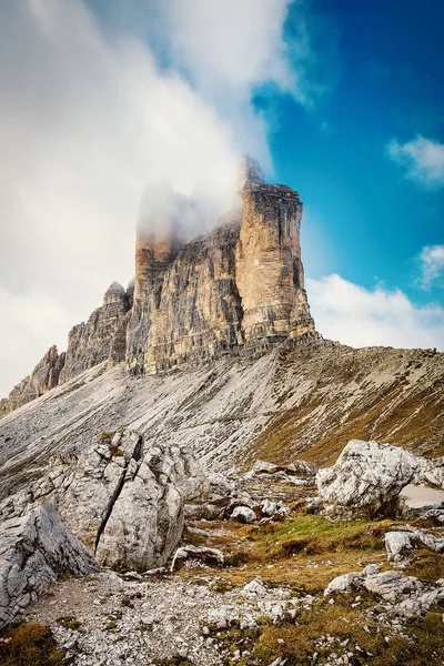 Tre Cime Lavaredo Klippiga Berg Dolomitalperna Italien — Stockfoto