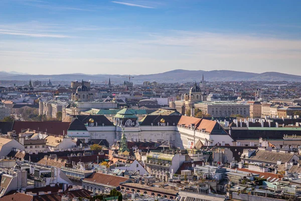 Vienna City Center Rooftop View Stephen Cathedral — 스톡 사진