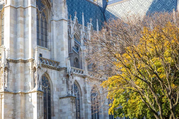 Votivkirche Famosa Fachada Igreja Gótica Viena Áustria — Fotografia de Stock