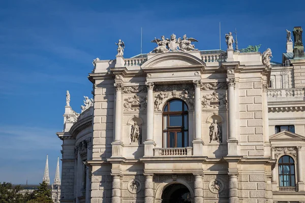 Burgtheaterfassade Historisches Gebäude Der Wiener Innenstadt — Stockfoto