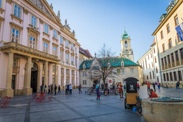 Μπρατισλάβα Σλοβακία Οκτώβριος 2019 Παλιά Πλατεία Στο Ιστορικό Κέντρο Της — Φωτογραφία Αρχείου