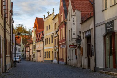 Ceske Budejovice, Çek Cumhuriyeti - Kasım 2019: Ünlü Avrupa kentinin eski sokakları