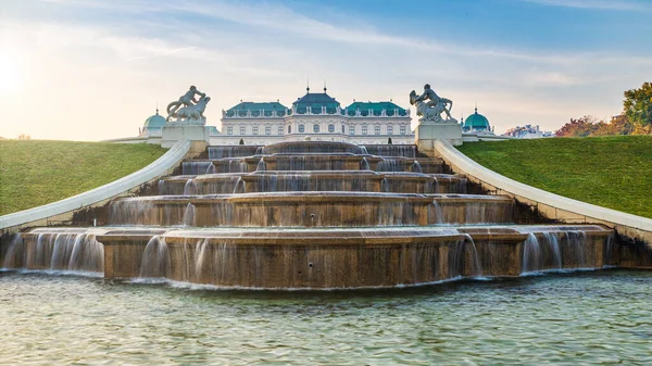 Viena Austria Octubre 2019 Vista Del Amanecer Del Palacio Del — Foto de Stock