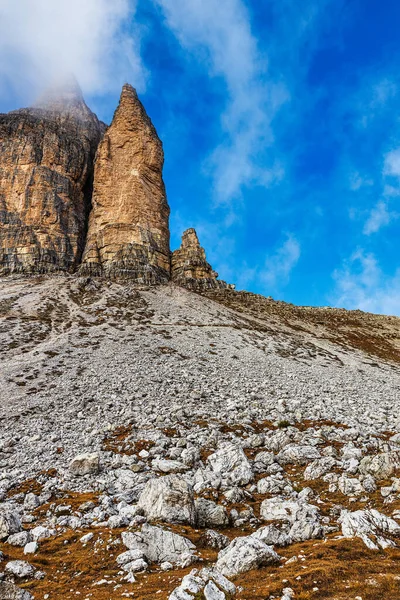 Pohled Skalnaté Hory Parku Tre Cime Lavaredo Dolomity Itálie — Stock fotografie