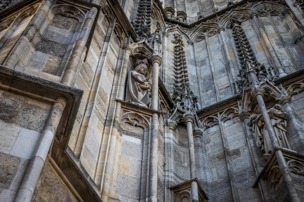 Detalhes Fachada Catedral Santo Estêvão Principal Igreja Austríaca Localizada Centro — Fotografia de Stock