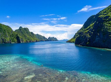 İle DJI indeks işlem Mavic dron resimler üzerinde Elnido ada atlamalı turları