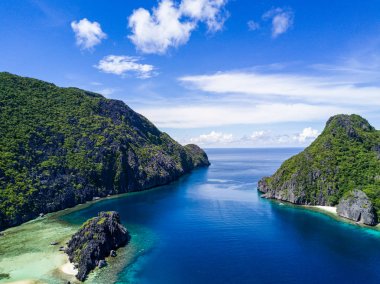 İle DJI indeks işlem Mavic dron resimler üzerinde Elnido ada atlamalı turları