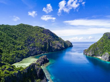 İle DJI indeks işlem Mavic dron resimler üzerinde Elnido ada atlamalı turları