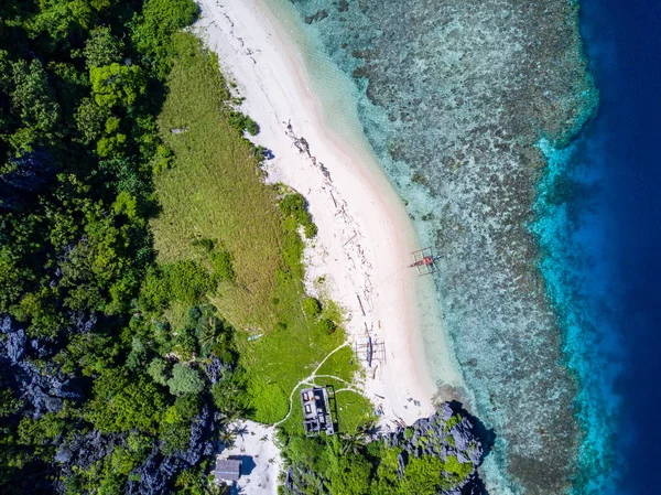 Dji Mavic Drone Fotos Sobre Isla Elnido Saltos Tours — Foto de Stock