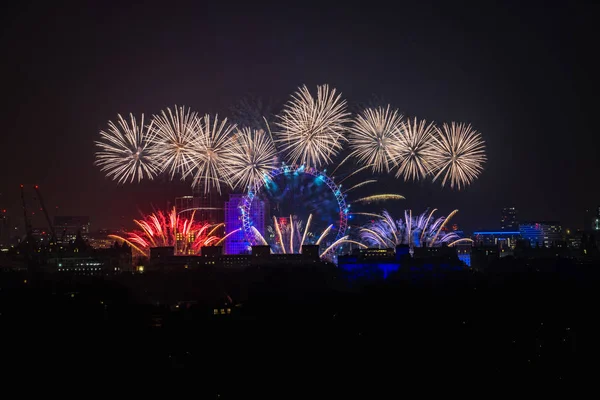 The London New Year fireworks celebrations