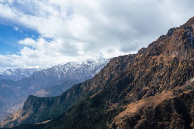 amazing view of Indian Himalayas mountains in Manali Rohtang Pass